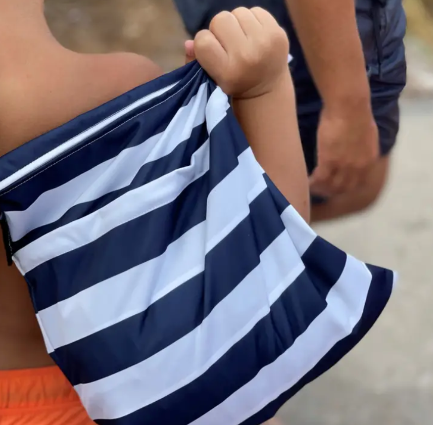 Wet Bag (Navy Stripe) - Elegant Mommy