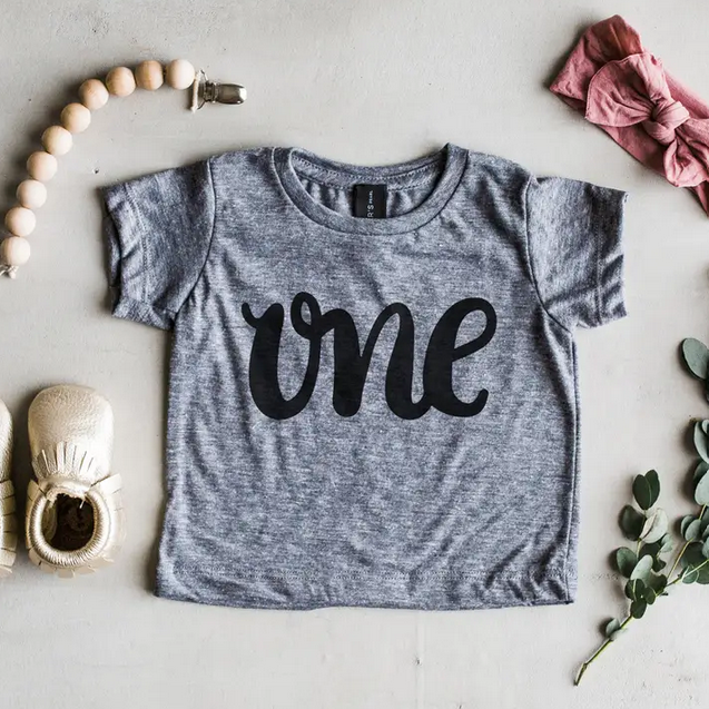 "One" First Birthday Baby Tee