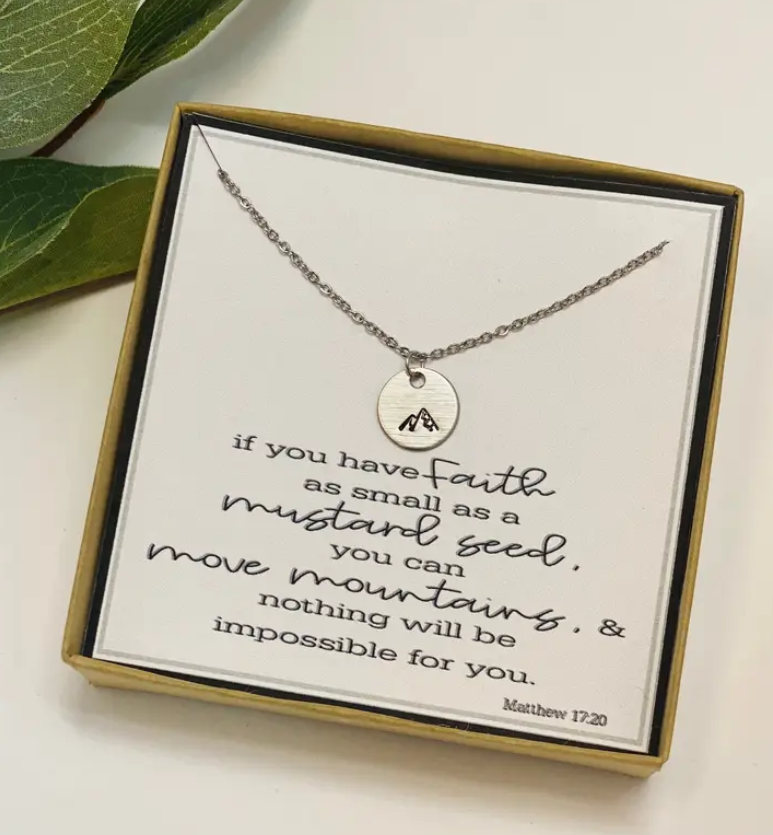 Move Mountains Necklace - Silver - Elegant Mommy