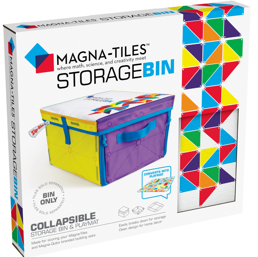 Magnetic Tiles Storage Bin & Interactive Play-Mat