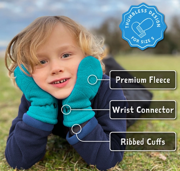 Black | Fleece Mittens - Elegant Mommy