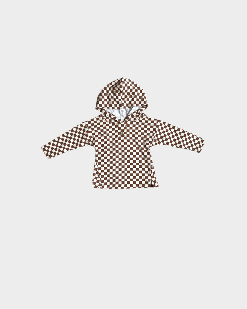 * Checkered Caramel Boy's Jersey Hoodie
