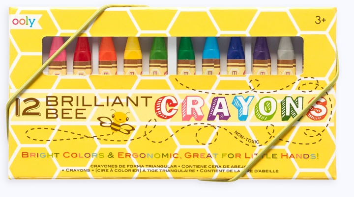 Brilliant Bee Crayons - Set of 12 - Elegant Mommy