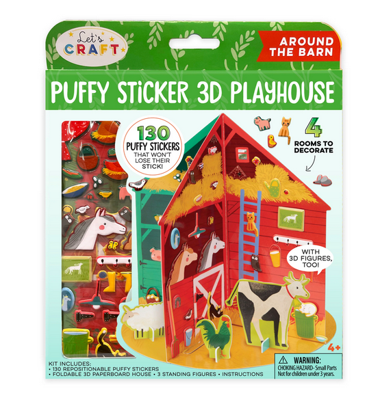 Puffy Sticker 3D Playhouse -  Around the Barn