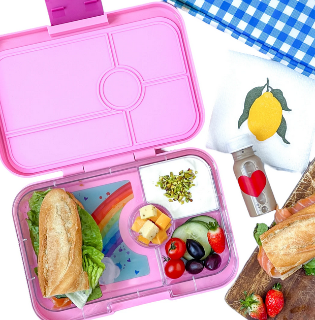 Yumbox - Bento Lunch Box -Tapas Capri Pink Rainbow - Elegant Mommy