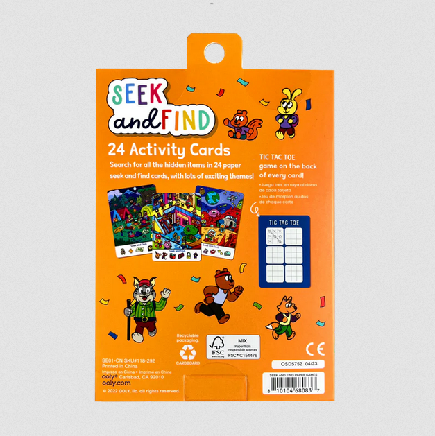 Activity Cards -  Seek and Find - Elegant Mommy