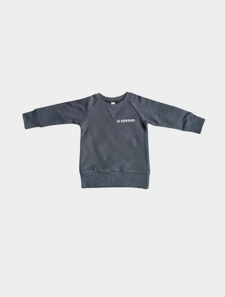 Stone Blue 'Lil Explorer' Raglan Sweatshirt - Elegant Mommy
