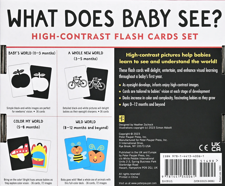 What Does Baby See? Flash Cards Value Pack - High Contrast