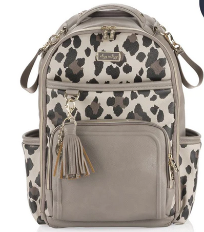 Itzy Boss Plus Backpack Leopard - Diaper Bag - Elegant Mommy
