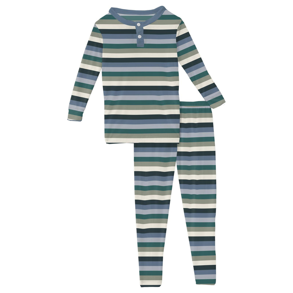 Snowy Stripe Pajama Set