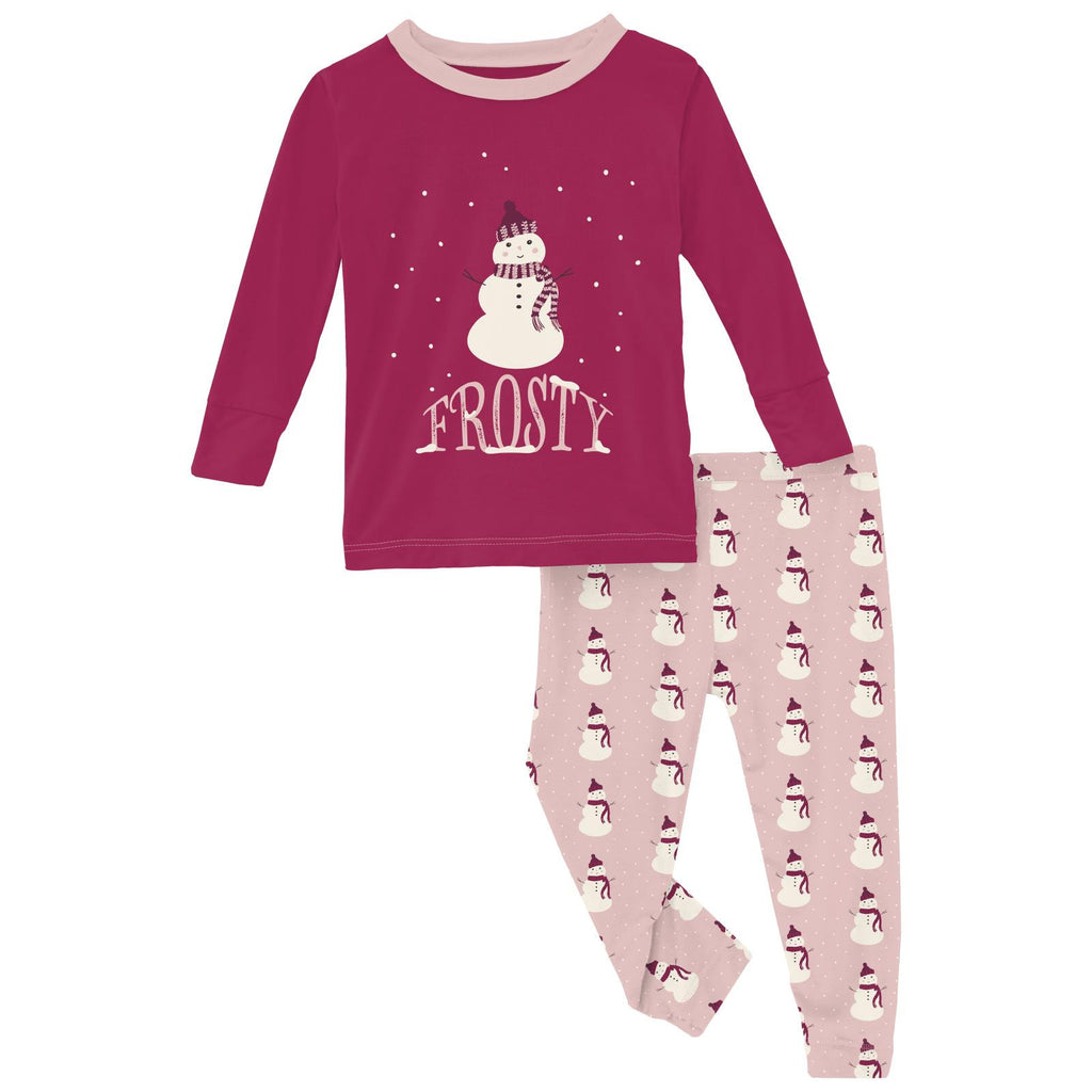 Baby Rose Tiny Snowman Pajama Set