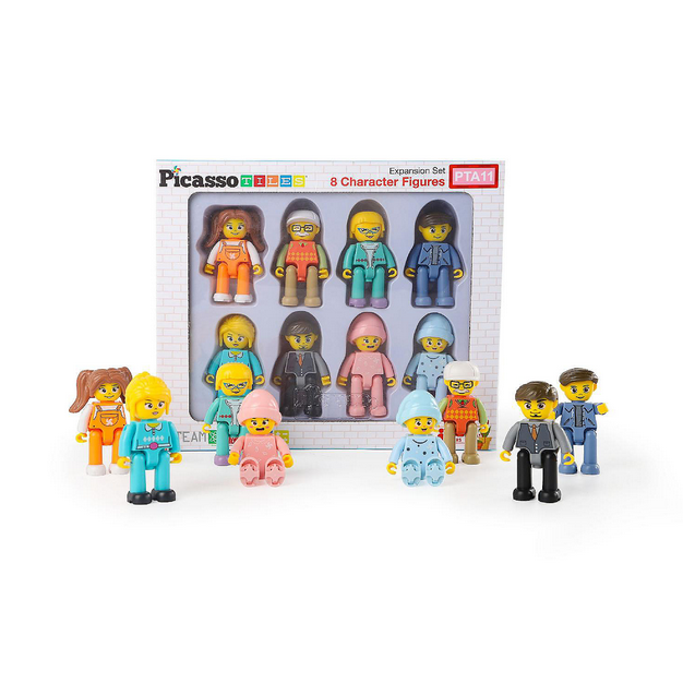PicassoTiles 8pc Magnetic Family Figures Set - Elegant Mommy