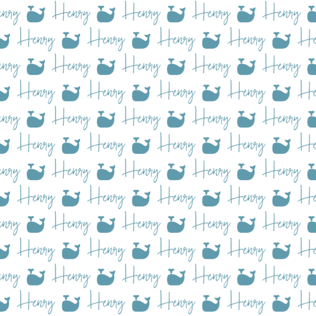 Sugar + Maple Plush Minky Fleece Personalized Blanket | Whale Icon Repeating Name