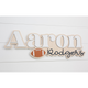 Sugar + Maple Bubble Football Wood Sign