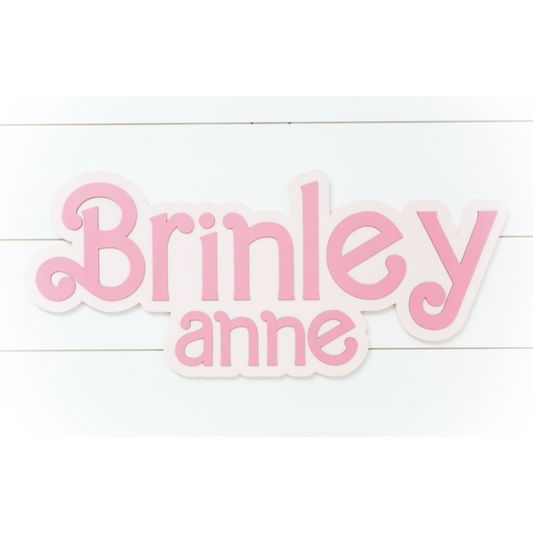 Sugar + Maple Bubble Doll Wood Sign