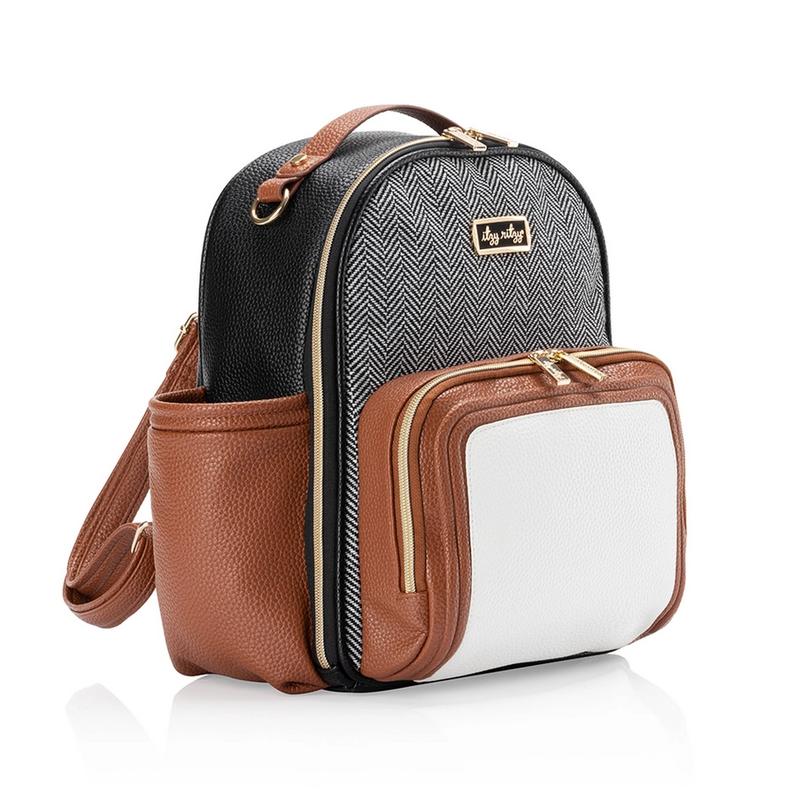 Coffee & Cream Itzy Mini Plus Diaper Bag Backpack