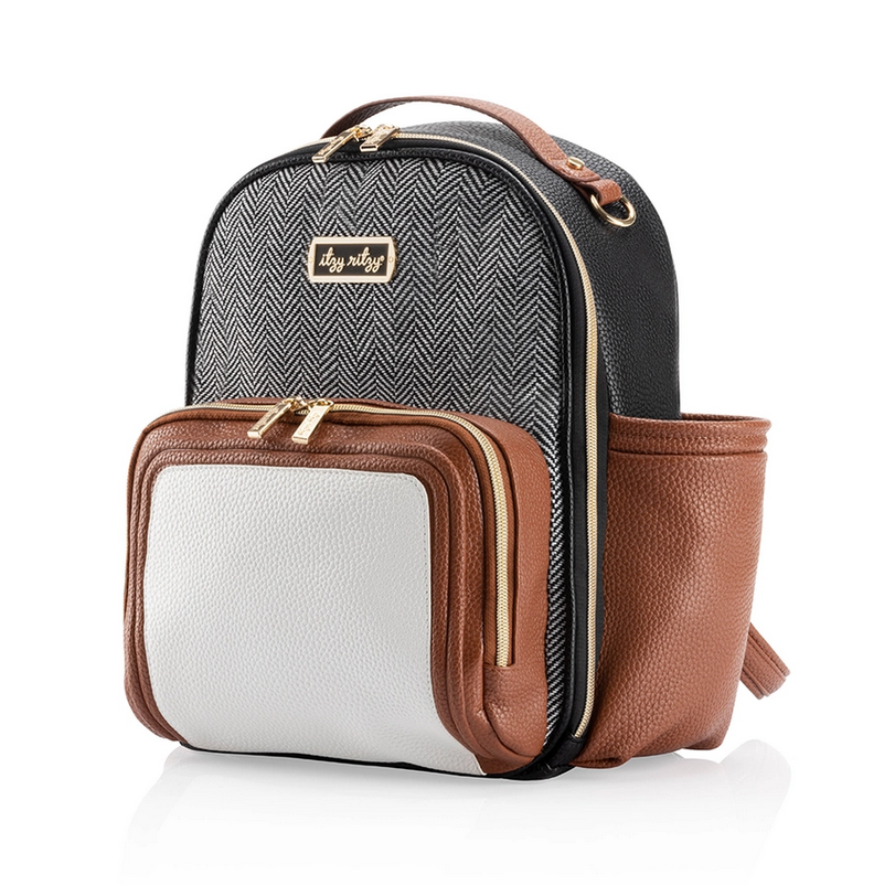 Coffee & Cream Itzy Mini Plus Diaper Bag Backpack