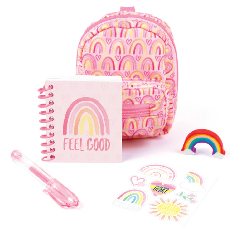 Mini Backpack with Stationery - Feel Good Rainbow