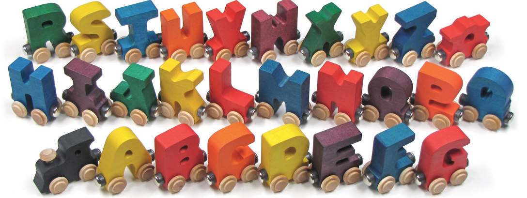 Wooden Name Train - Stained