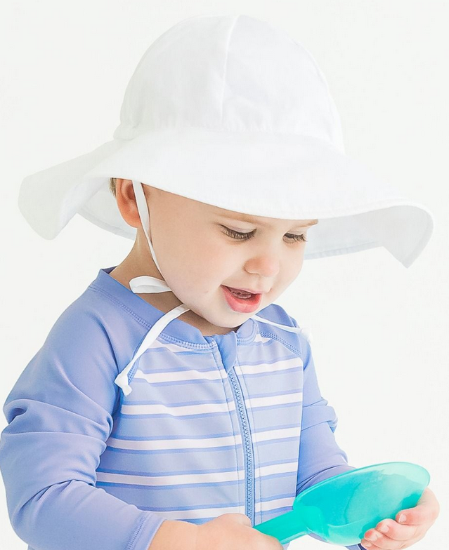 Kids Sun Protective Hat-White