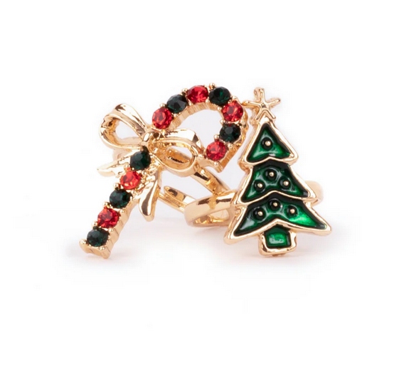 All Aglow Holiday Rings 2pc Set