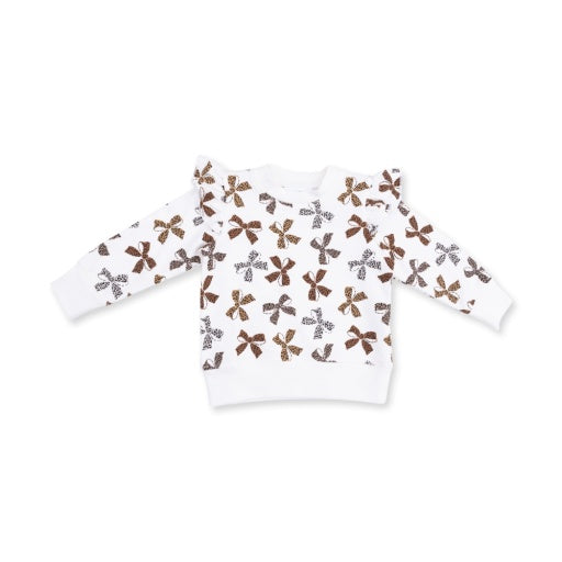 Leopard French Terry - Ruffle Sweatshirt