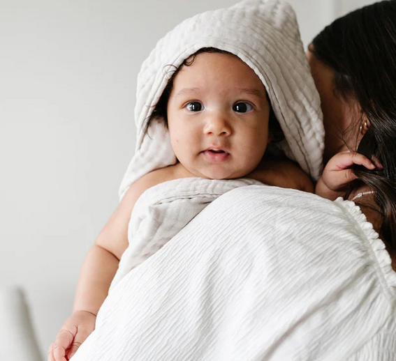 *Grey Infant Hooded Bath Towel