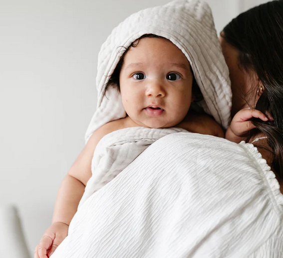 Grey Infant Hooded Bath Towel