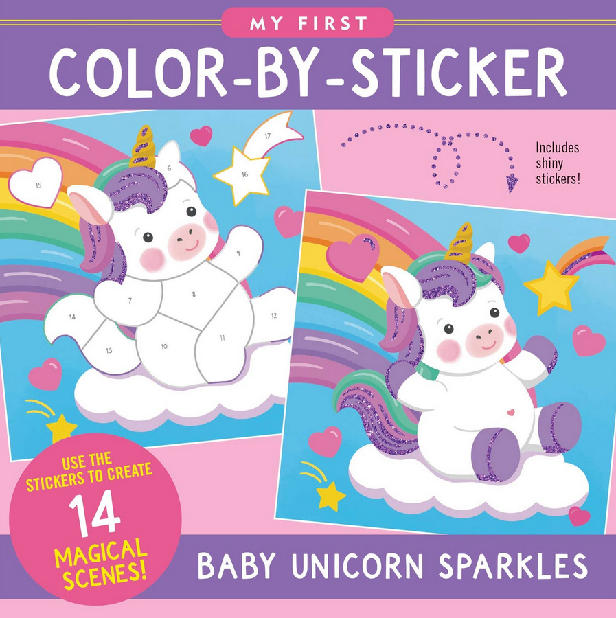 My First Color-By-Sticker Book -- Baby Unicorn Sparkles