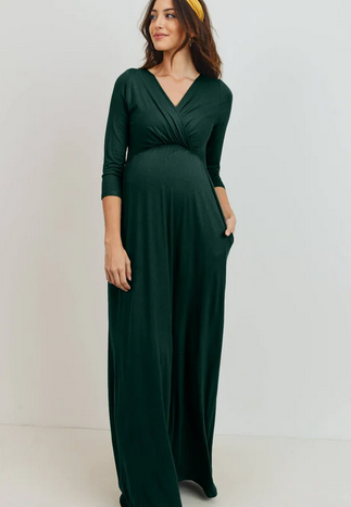 Hunter Green -Maternity Nursing Dress Lizzie