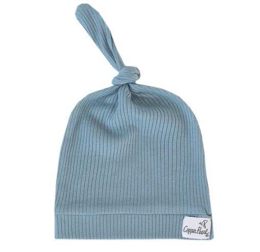 Atlantic Rib Top Knot Hat - Elegant Mommy