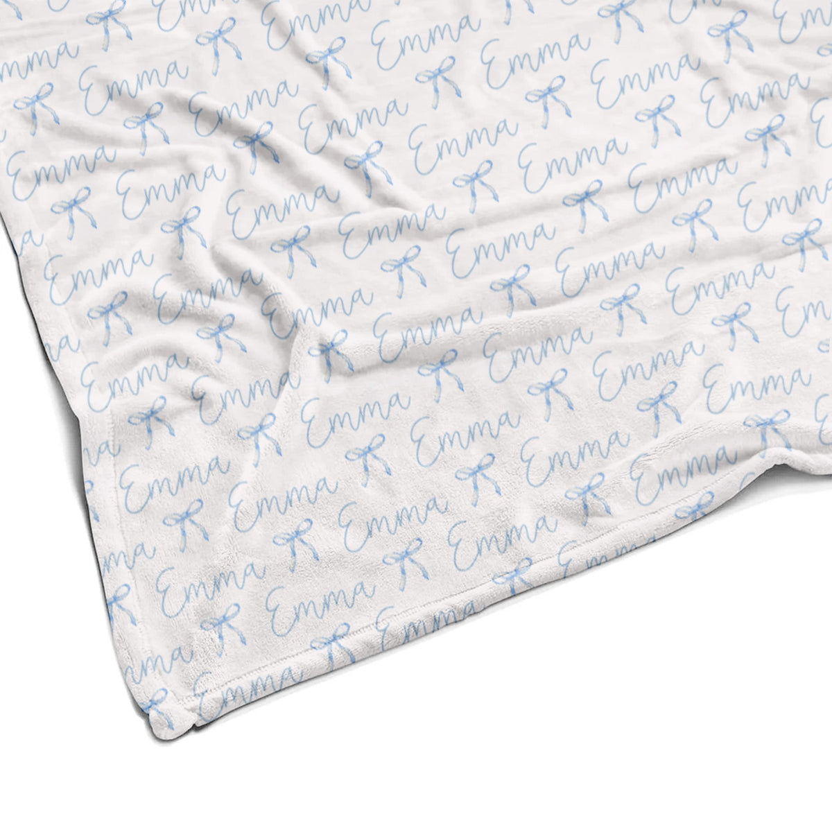 Sugar + Maple Plush Minky Fleece Personalized Blanket | Ballerina Bows