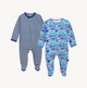 CLOUDSTRETCH FOOTIE 2 PCK BLUE MULTI CARS