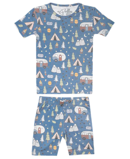 Bridger 2pc Short Sleeve Pajama Set - Elegant Mommy