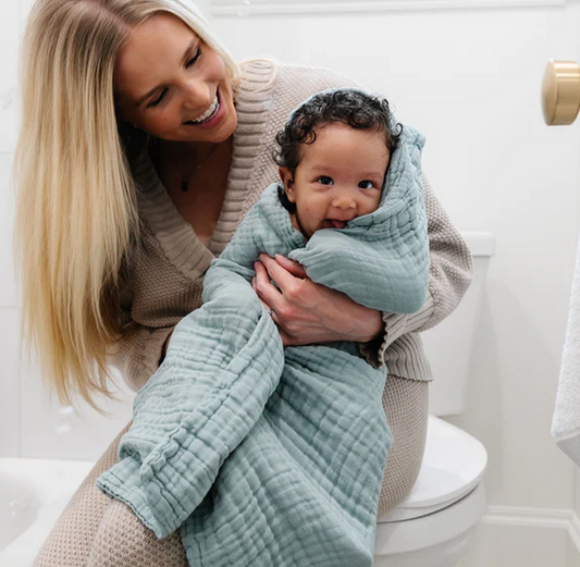 *Steel Infant Hooded Bath Towel