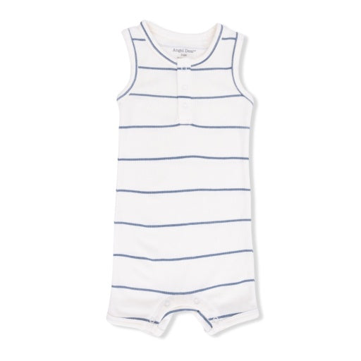 Vintage Stripe - Henley Shortie Romper