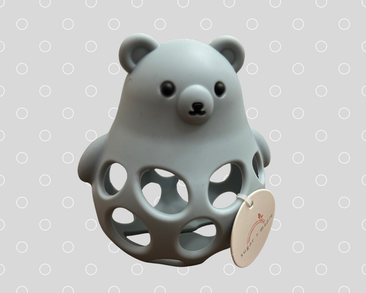 Silicone Bear Teether-Blue