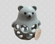 Silicone Bear Teether-Blue