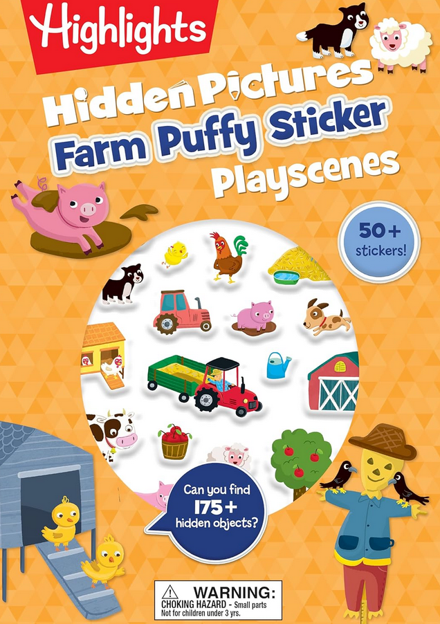 Farm Hidden Pictures Puffy Sticker Playscenes