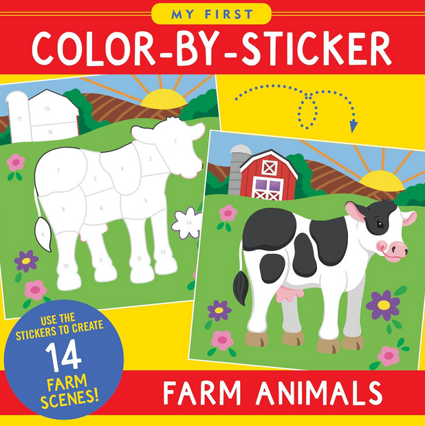 My First Color-by-Sticker Book -- Farm Animals