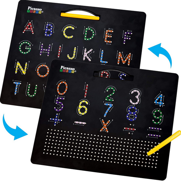 Alphabet and Number Magnetic Double-Sided Drawing Board - Elegant Mommy