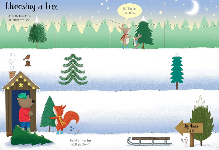 Sparkly Christmas Trees Sticker Book