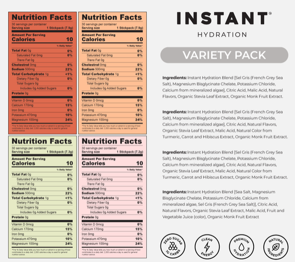 Instant Hydration Variety Pack- 12ct