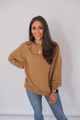 Free Flowing Lightweight Long Sleeve Nursing Top Cocoa