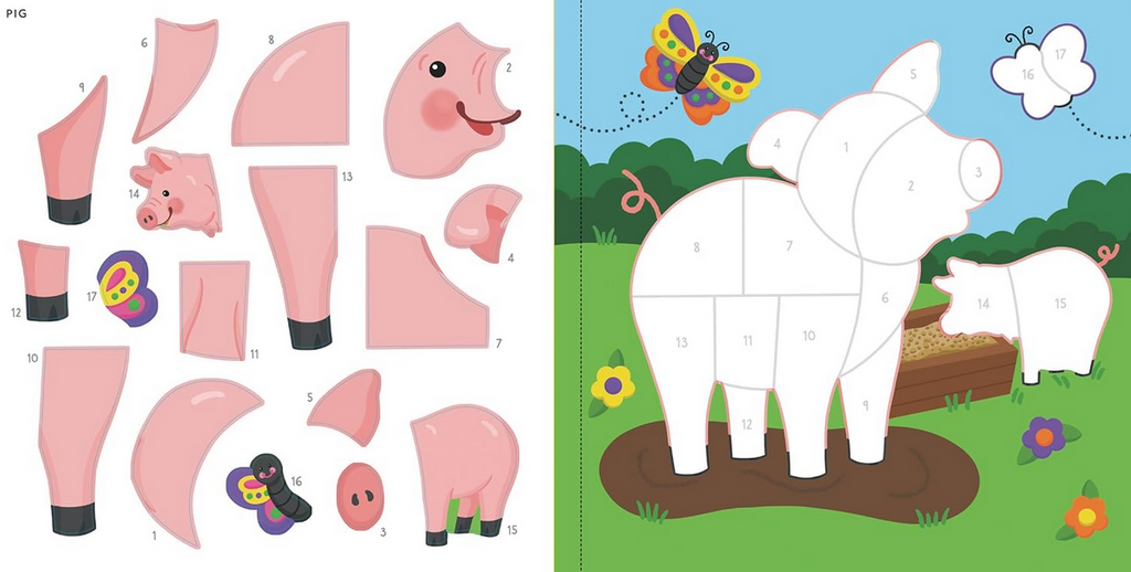 My First Color-by-Sticker Book -- Farm Animals