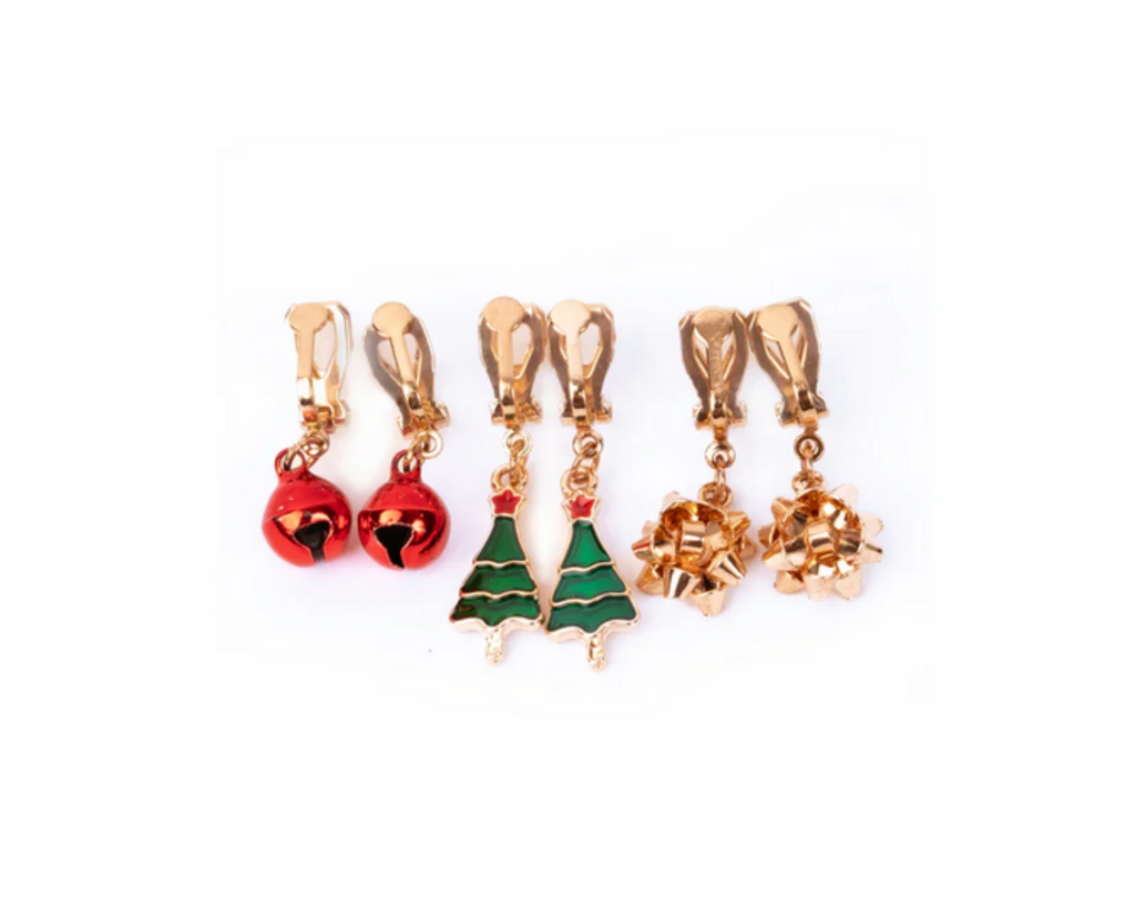 Snowman Clip-On Earrings, 3 pairs