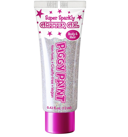 Super Sparkly Fine Glitter Gel - White
