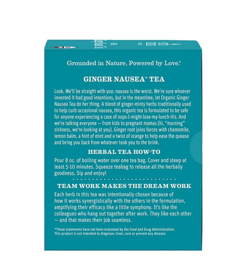 Earth Mama Ginger Nausea Tea