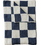 Navy Checkered Plush Blanket