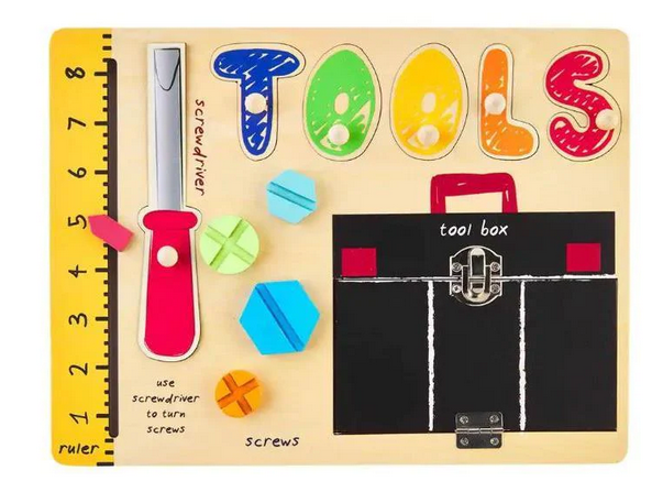 TOOLS BUSY BOARD WOOD PUZZLE